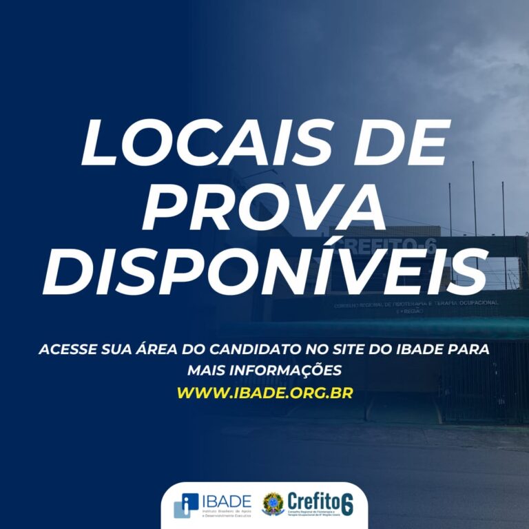 Acesse sua Área do Candidato no site da IBADE para todas as informações.